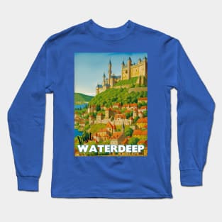 Waterdeep Tourism Poster - Sword Coast D&D Art Long Sleeve T-Shirt